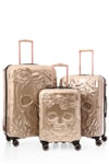 ÇÇS 5217 Kuru Kafa Polikarbon 3 Lü Valiz set - GOLD
