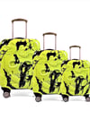 ÇÇS 5217 Kuru Kafa Polikarbon 3 Lü Valiz set - Sarı-Siyah