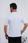 Bisiklet Yaka Beyaz Regular Fit %100 Pamuklu Erkek Tişört 