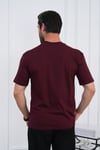 Bisiklet Yaka Bordo Regular Fit %100 Pamuklu Erkek Tişört 