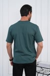Bisiklet Yaka Haki Regular Fit %100 Pamuklu Erkek Tişört 
