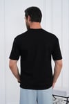 Bisiklet Yaka Siyah Regular Fit %100 Pamuklu Erkek Tişört 