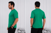 Bisiklet Yaka Yeşil Regular Fit %100 Pamuklu Erkek Tişört 