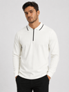 Ekru Erkek Yarım Fermuarlı Polo Yaka Şardonlu Oysho Sweatshirt