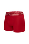 Erkek 6'lı Lüx Kutulu Pamuklu, Likralı ve Dijital Lastikli Boxer - G09002 - Çağla Yeşili - Mint - Kırmızı - Sarı - Kahverengi - Taş