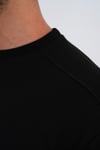 Erkek Yazlık Siyah Eşofman Takımı Oversize Tişört Lastikli Bağcıklı Baggy Pantolon