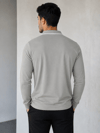 Gri Erkek Yarım Fermuarlı Polo Yaka Şardonlu Oysho Sweatshirt