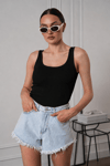 Kadın Fitilli Görünümlü Kalın Askılı Basic Bluz Atlet