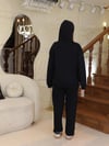 Kapüşonlu İçi Polarlı Unisex Oversize Eşofman Takımı - G09001 - Siyah