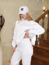Kapüşonlu İçi Polarlı Unisex Oversize Eşofman Takımı - G09001 - Ekru