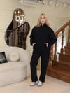 Kapüşonlu İçi Polarlı Unisex Oversize Eşofman Takımı - G09001 - Siyah