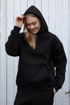 Kapüşonlu İçi Polarlı Unisex Oversize Eşofman Takımı - G09001 - Siyah