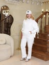 Kapüşonlu İçi Polarlı Unisex Oversize Eşofman Takımı - G09001 - Ekru