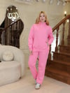 Kapüşonlu İçi Polarlı Unisex Oversize Eşofman Takımı - G09001 - Pembe