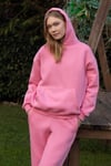Kapüşonlu İçi Polarlı Unisex Oversize Eşofman Takımı - G09001 - Pembe