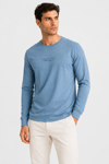 Mavi Erkek Bisiklet Yaka Enjeksyin Baskılı Oysho Sweatshirt