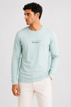 Mint Erkek Bisiklet Yaka Enjeksyin Baskılı Oysho Sweatshirt
