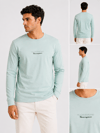 Mint Erkek Bisiklet Yaka Enjeksyin Baskılı Oysho Sweatshirt