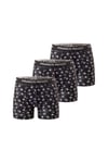 Pamuklu Likralı Baskılı 3'lü Set Erkek Boxer 