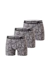 Pamuklu Likralı Baskılı 3'lü Set Erkek Boxer 