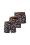 Pamuklu Likralı Baskılı 3'lü Set Erkek Boxer 