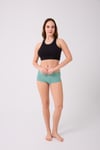 Pamuklu Likralı Baskılı  Boyshort 3'lü Set Kadın Külot Çağla