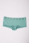Pamuklu Likralı Baskılı  Boyshort 3'lü Set Kadın Külot Çağla