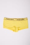 Pamuklu Likralı Baskılı  Boyshort 3'lü Set Kadın Külot Sarı