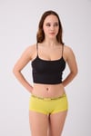 Pamuklu Likralı Baskılı  Boyshort 3'lü Set Kadın Külot Sarı