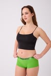 Pamuklu Likralı Baskılı  Boyshort 3'lü Set Kadın Külot Yeşil