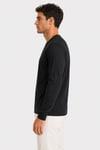 Siyah Erkek Bisiklet Yaka Enjeksyin Baskılı Oysho Sweatshirt