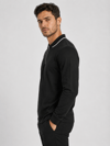 Siyah Erkek Yarım Fermuarlı Polo Yaka Şardonlu Oysho Sweatshirt
