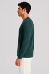 Yeşil Erkek Yarım Fermuarlı Polo Yaka Şardonlu Oysho Sweatshirt