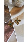 Çelik pinterest gold çiçek küpe