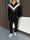 Kadın Modal Ultra Soft Sweet Jogger Örme Pantolon Takım Siyah