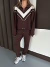 Kadın Modal Ultra Soft Sweet Jogger Örme Pantolon Takım Kahve