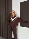 Kadın Modal Ultra Soft Sweet Jogger Örme Pantolon Takım Kahve
