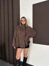 Vika Biyeli Kaşe Ceket Kahve