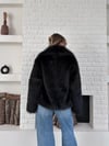 Yumuşak Dokunuşlu Oversize Premium Kürk Peluş Mont Önü ÇıtÇıt Kapamalı Siyah