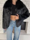 Yumuşak Dokunuşlu Oversize Premium Kürk Peluş Mont Önü ÇıtÇıt Kapamalı Siyah