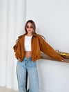 Zonia Muadil Yüksel Bel Kaşe Bomber Önü Kapamalı Ceket Kahve