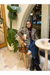 Kareli Oversize Kahve Blazer Ceket