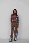 Leopar Garnili Denim Eşofman Takımı
