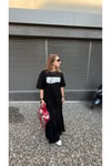 Marka Model Siyah Dantelli Tshirt Elbise