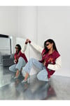 Oversize Bordo Kolej Bomber Mont