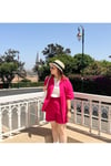 Simetrik Kesim Pembe Gömlek Şort Takım