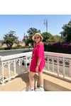 Simetrik Kesim Pembe Gömlek Şort Takım