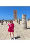 Simetrik Kesim Pembe Gömlek Şort Takım