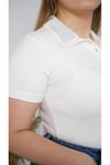 Yakası Taşlı Beyaz Polo Yaka Tshirt