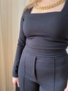 Zincir Detaylı Bluz Ve Pantolon Takım